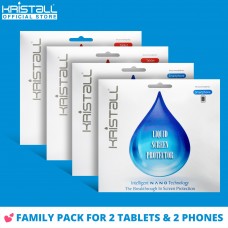 [FAMILY PACK] Kristall® Nano Liquid Screen Protector for 2 SMARTPHONES & 2 TABLETS - 9H Hardness, Edge to Edge Full Coverage, Scratch Resistant, EASY to Apply, Bubbles-FREE Screen Protector